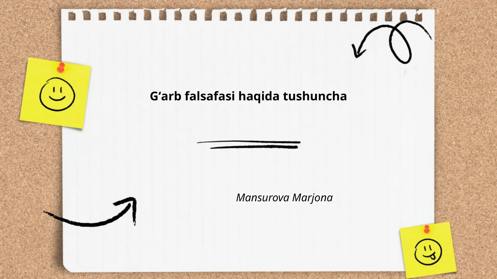 Gʻarb falsafasi haqida tushuncha