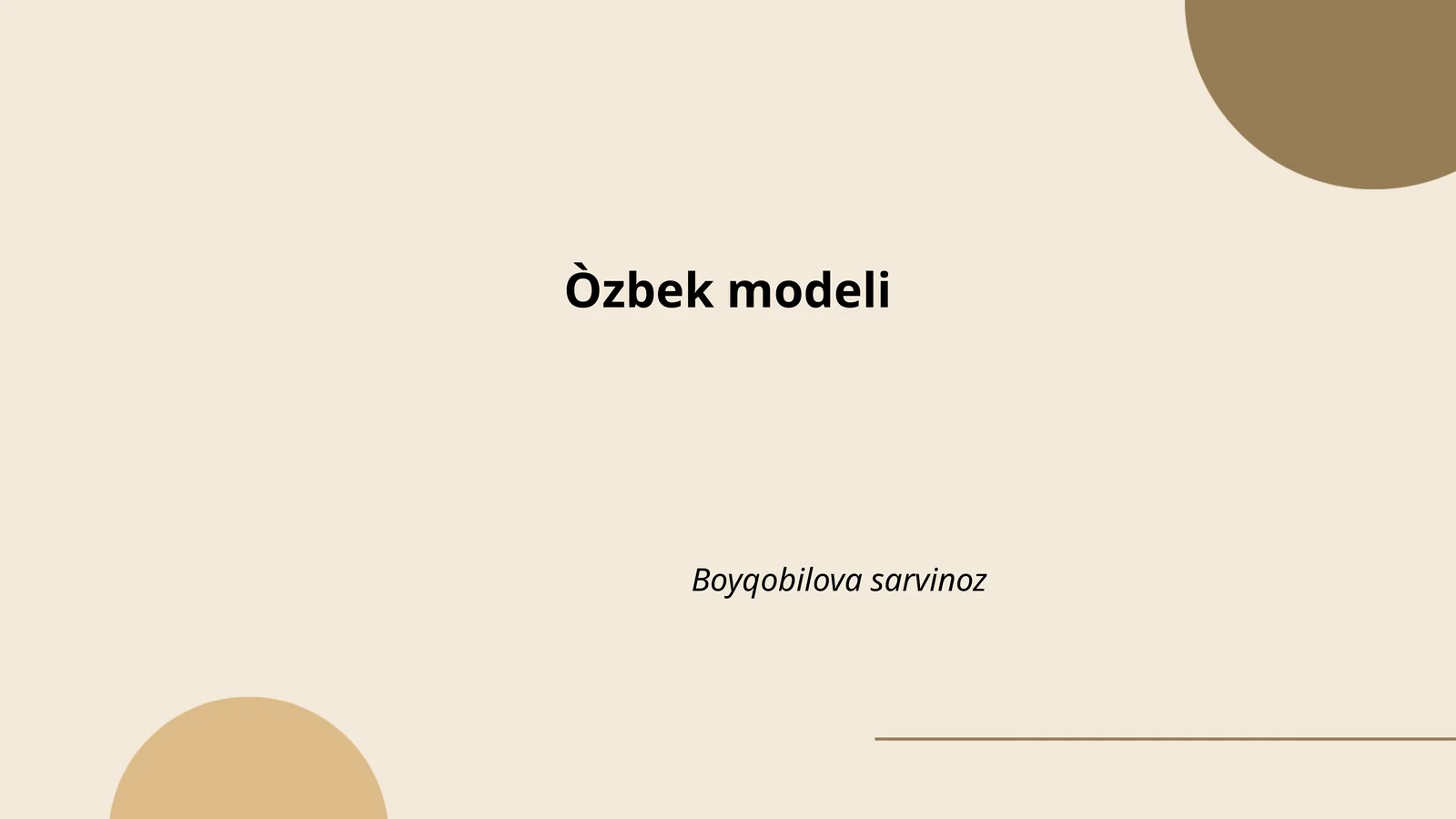Òzbek modeli
