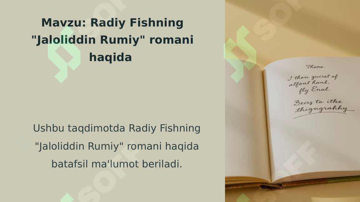 Radiy Fishning Jaloliddin Rumiy Romani Haqida radiy-fishning-jaloliddin-rumiy-romani-haqida