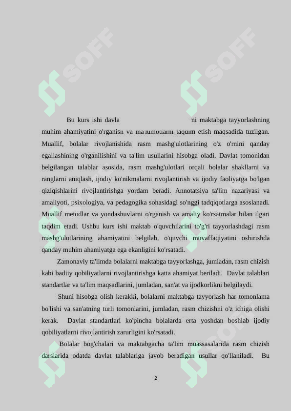 25 May Rasm Bitituv Rasm mashgʻulotlarida davlat talablari asosida bolalarni maktabga ...
