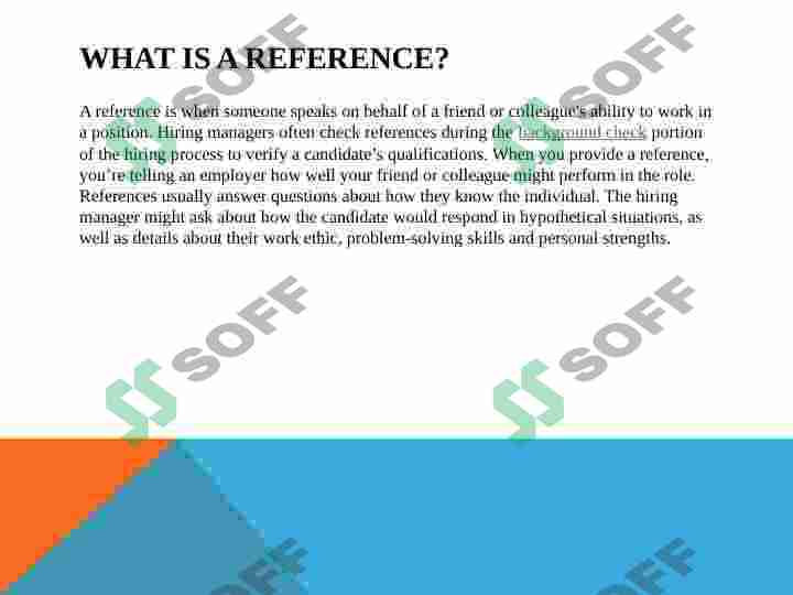 Giving Reference Giving reference