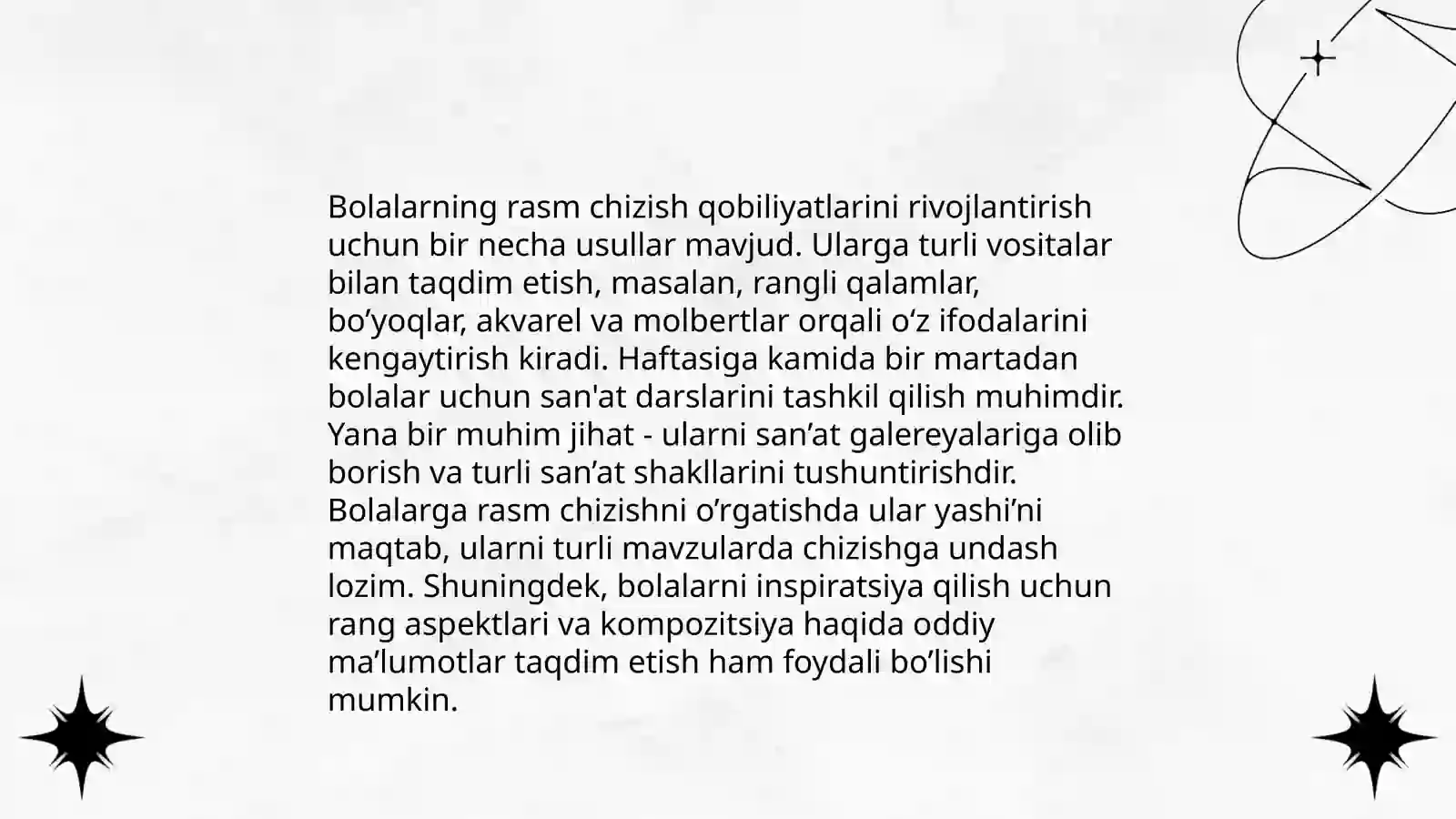 Cheteldagi Rasm Turli yoshdagi bolalar guruhida rasm chizishga o'rgatish metodlari