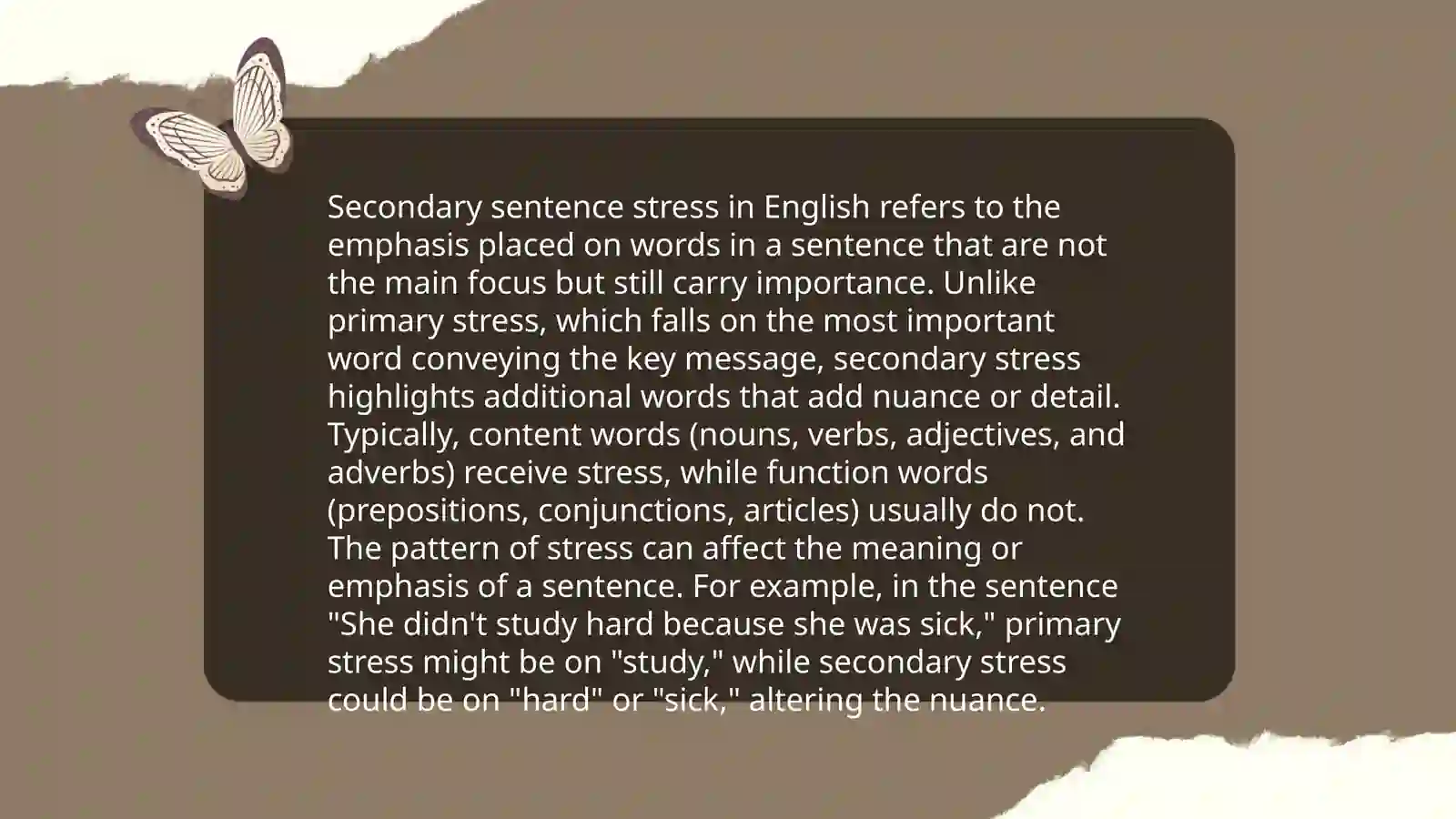 Sentence Strss Sentence stress