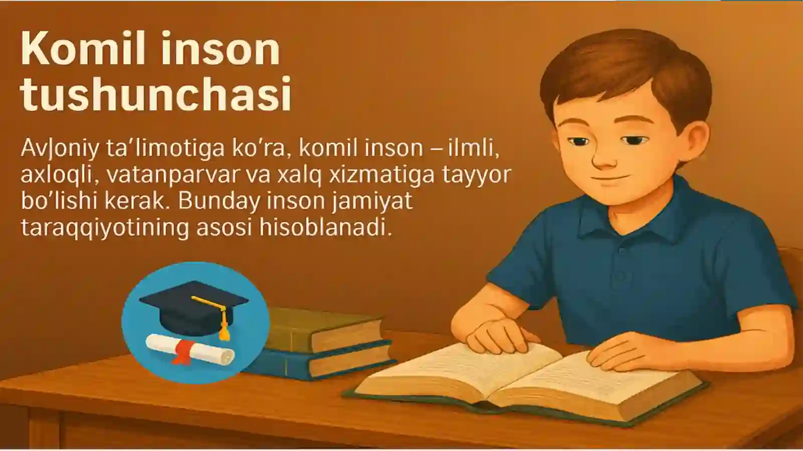 Komil Inson Rasm Abdulla Avloniyning komil inson haqidagi qarashlari
