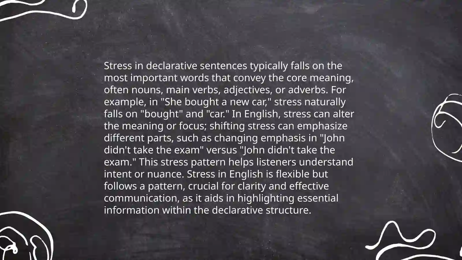Sentence Strss Sentence stress practice